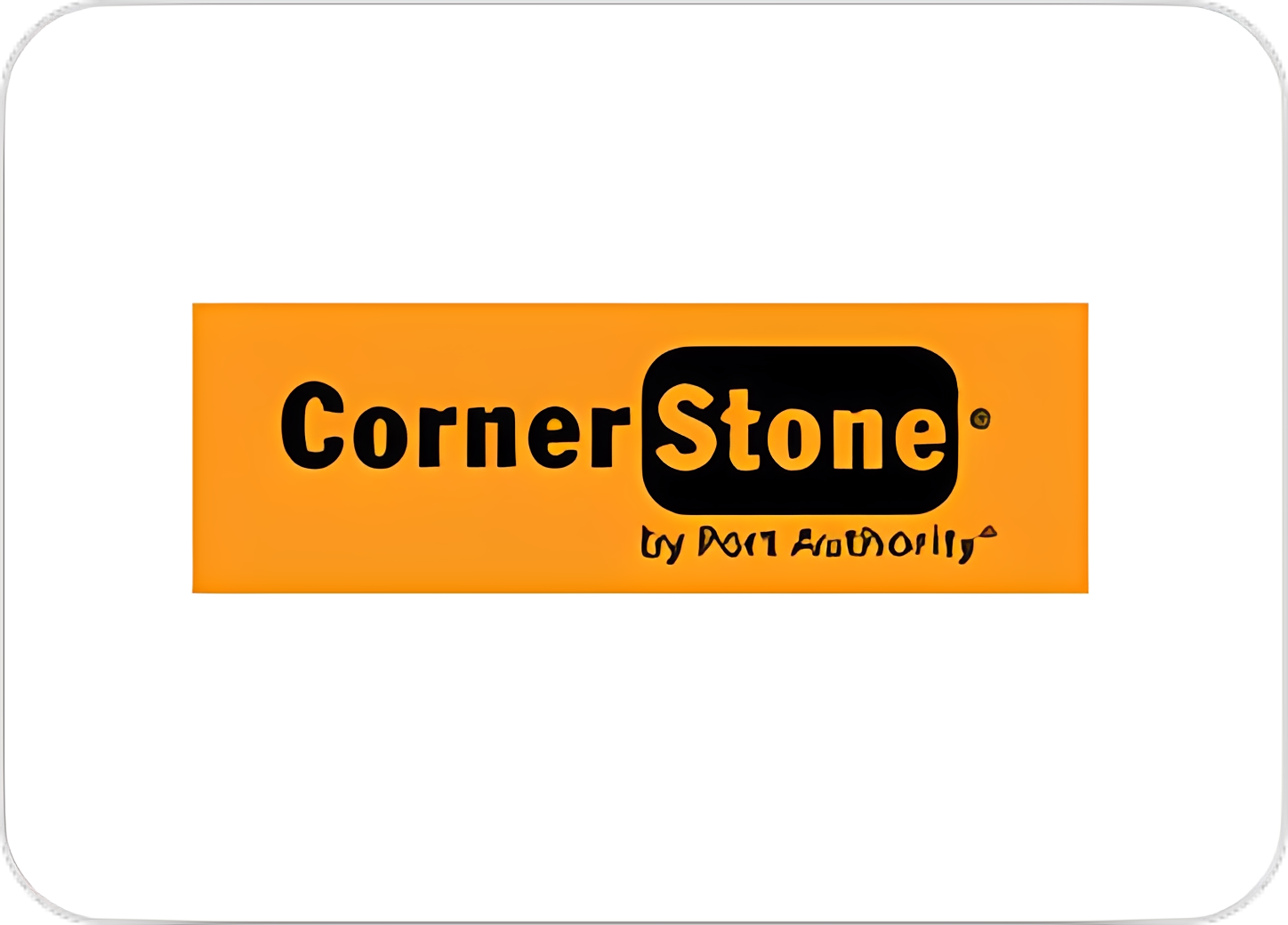 CornerStone logo featuring unique font