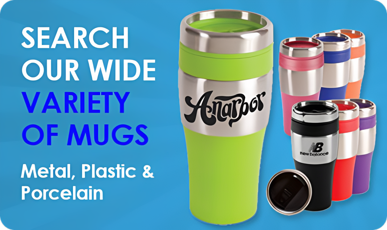 Vibrant travel mugs collection