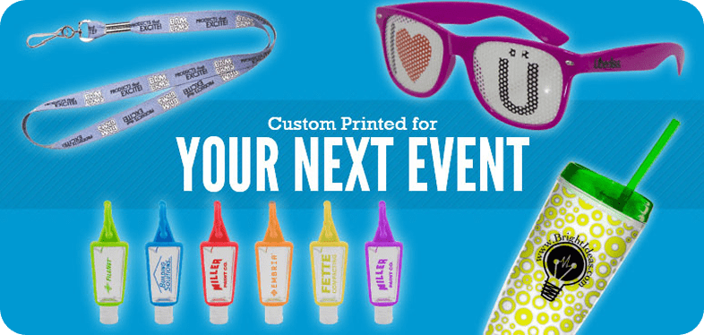 Custom event promotional products